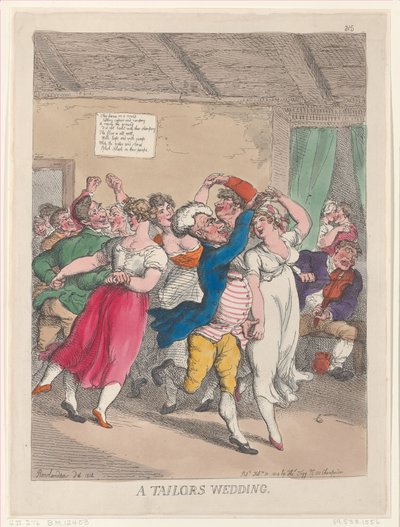 Um casamento de alfaiates, 20 de fevereiro de 1814., 20 de fevereiro de 1814. de Thomas Rowlandson
