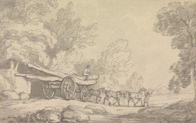 Uma carroça de madeira de Thomas Rowlandson