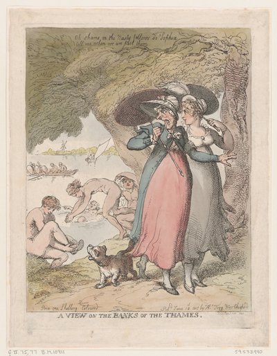 A View on the Banks of the Thames, 18 de junho de 1807., 18 de junho de 1807. de Thomas Rowlandson