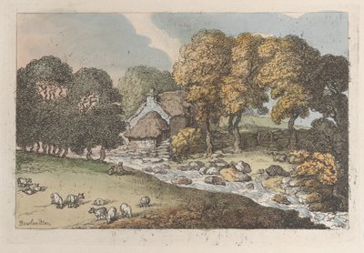 A Watercourse, de Views in Cornwall, 1812., 1812. de Thomas Rowlandson