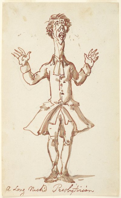 Um presbiteriano de pescoço comprido de Thomas Rowlandson