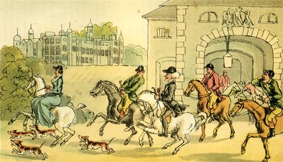 "Um nobre grupo de caça de Thomas Rowlandson
