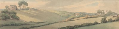 As casas de campo do Almirante Christian e do Sr. Lyson, em Cowes de Thomas Rowlandson
