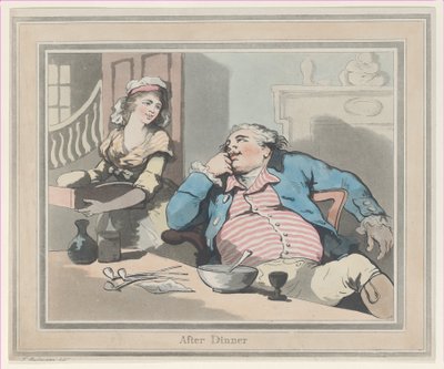 Depois do jantar, 1790. de Thomas Rowlandson