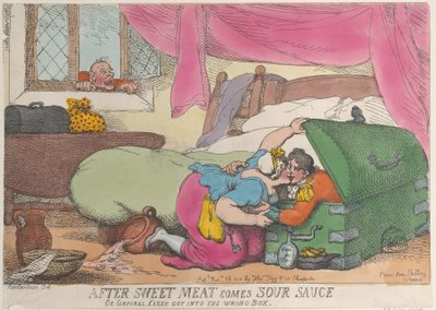Depois da carne doce vem o molho azedo, ou o cabo Casey entrou na caixa errada, ..., 30 de novembro de 1810. de Thomas Rowlandson
