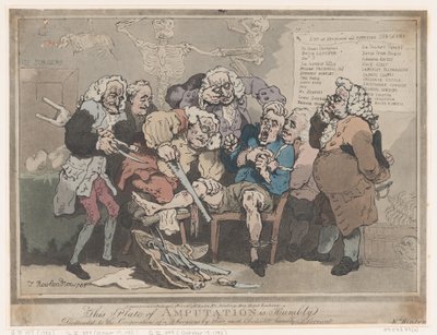 Amputação, 17 de fevereiro de 1786., 17 de fevereiro de 1786. de Thomas Rowlandson