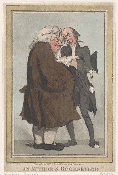 Um autor e livreiro, 14 de julho de 1797., 14 de julho de 1797. de Thomas Rowlandson