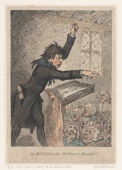 Um ensaio sobre o sublime e belo, 10 de abril de 1792., 10 de abril de 1792. de Thomas Rowlandson