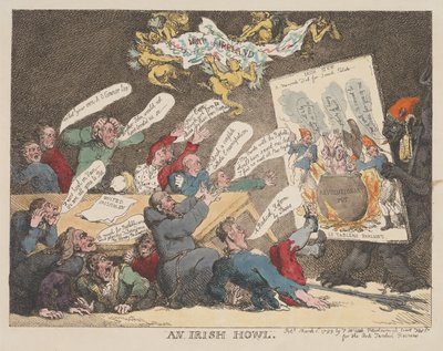 Um uivo irlandês de Thomas Rowlandson
