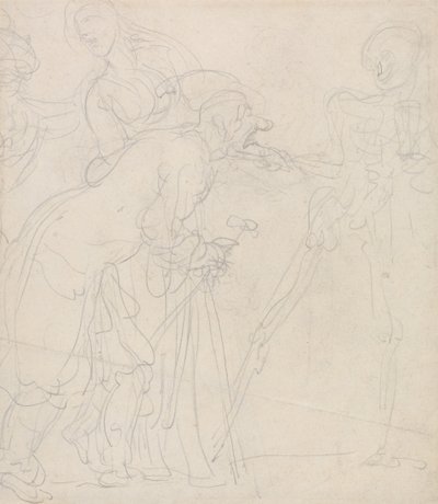 Um velho desafiado pela morte de Thomas Rowlandson