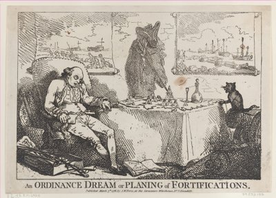 Um sonho de ordenança ou planejamento de fortificações, 7 de março de 1786., 7 de março de 1786. de Thomas Rowlandson