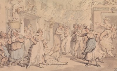 Cena de raiva numa rua de Thomas Rowlandson