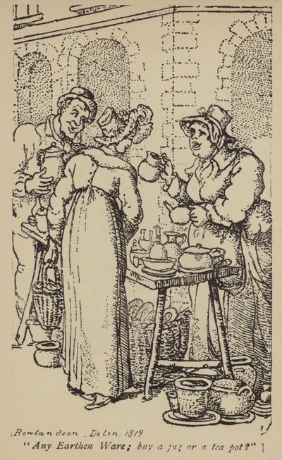 Qualquer Ware Earthen; comprar um jarro ou um bule de chá de Thomas Rowlandson