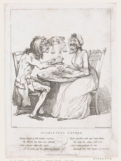 Amantes Avarentos, 1º de agosto de 1797., 1º de agosto de 1797. de Thomas Rowlandson