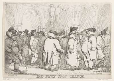 Bad News Upon Change, 28 de dezembro de 1794., 28 de dezembro de 1794. de Thomas Rowlandson