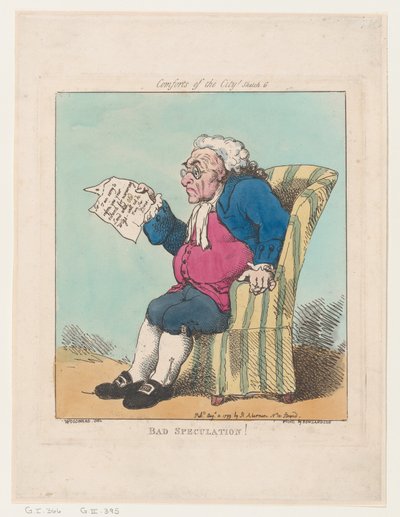 Bad Speculation, 10 de agosto de 1799., 10 de agosto de 1799. de Thomas Rowlandson