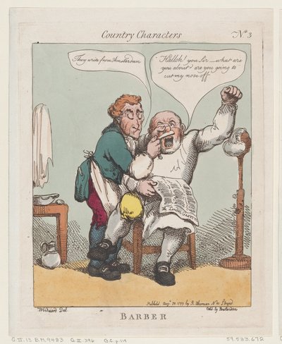 Barbeiro, 30 de Agosto de 1799., 30 de Agosto de 1799. de Thomas Rowlandson