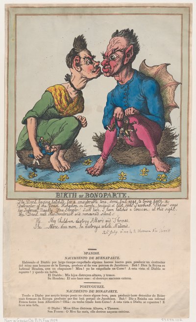 Nascimento de Bonoparte, 8 de fevereiro de 1808., 8 de fevereiro de 1808. de Thomas Rowlandson