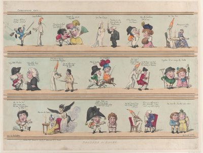 Borders for Rooms, Extravaganzas Plate 1, 28 de março de 1799., 28 de março de 1799. de Thomas Rowlandson