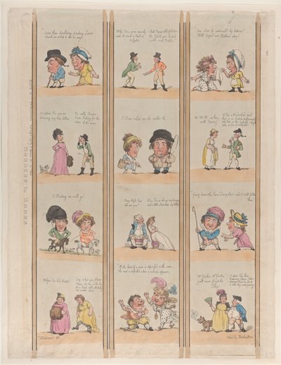 Borders for Rooms, Extravaganzas Plate 6, 2 de maio de 1799., 2 de maio de 1799. de Thomas Rowlandson