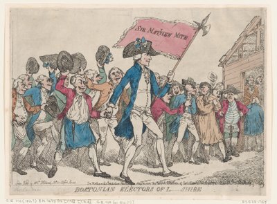 Eleitores de Boston de L-Shire, 1790., 1790. de Thomas Rowlandson
