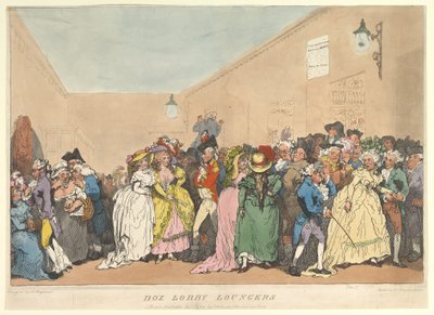 Box Lobby Loungers, 5 de janeiro de 1811. de Thomas Rowlandson