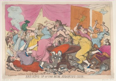 Desmembramento do Blue Stocking Club, 1º de março de 1815., 1º de março de 1815. de Thomas Rowlandson