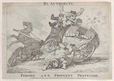 Por Autoridade. Pessoas e bens protegidos, 24 de novembro de 1785., 24 de novembro de 1785. de Thomas Rowlandson