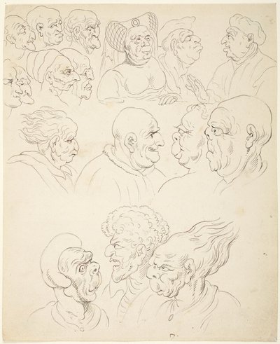 Cabeças caricaturais de Thomas Rowlandson