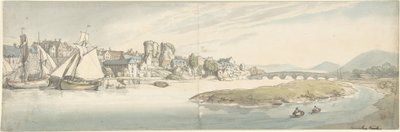 Castelo de Carmarthen, País de Gales de Thomas Rowlandson
