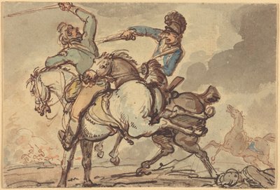 Escaramuça de cavalaria de Thomas Rowlandson