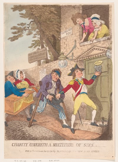 A caridade cobre uma multidão de pecados, 27 de novembro de 1781., 27 de novembro de 1781. de Thomas Rowlandson