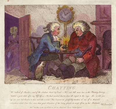 Conversando da viagem Hebridean de Boswell de Thomas Rowlandson