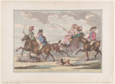 Cit se arejando em um domingo, 1799., 1799. de Thomas Rowlandson