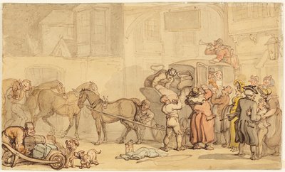 Cavalos de troca de treinador de Thomas Rowlandson