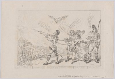 [Col. Topham se esforçando, com seu esguicho, para extinguir o gênio de Holma..., 10 de dezembro de 1784. de Thomas Rowlandson