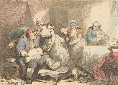 Conforto na gota, 1785. de Thomas Rowlandson