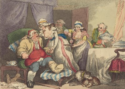 Conforto na gota, 1785. de Thomas Rowlandson