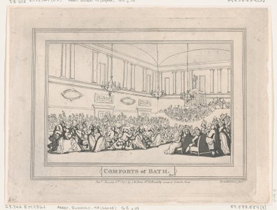Comforts of Bath, Placa 10, 6 de Janeiro de 1798., 6 de Janeiro de 1798. de Thomas Rowlandson