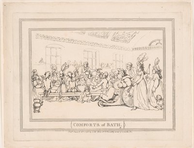 Os prazeres do banho, Placa 11 de Thomas Rowlandson