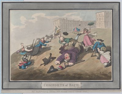 Comforts of Bath, Placa 12, 6 de janeiro de 1798., 6 de janeiro de 1798. de Thomas Rowlandson