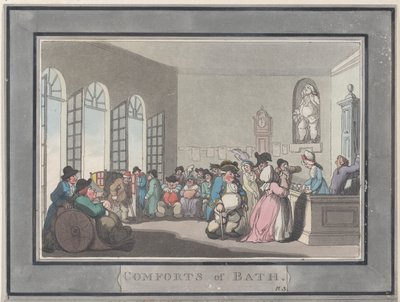 Comforts of Bath, Placa 3, 6 de janeiro de 1798., 6 de janeiro de 1798. de Thomas Rowlandson
