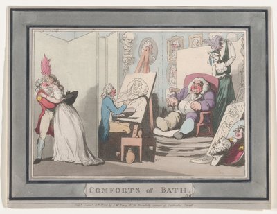 Comforts of Bath, Placa 6, 6 de janeiro de 1798., 6 de janeiro de 1798. de Thomas Rowlandson