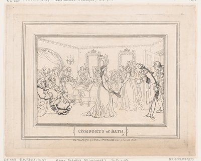 Comforts of Bath, Placa 8, 6 de janeiro de 1798., 6 de janeiro de 1798. de Thomas Rowlandson