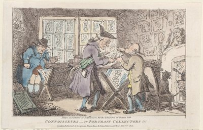 Connoisseurs-or Portrait Collectors !!!, 1807., 1807. de Thomas Rowlandson