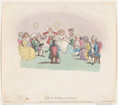 Conversação, 20 de março de 1803., 20 de março de 1803. de Thomas Rowlandson