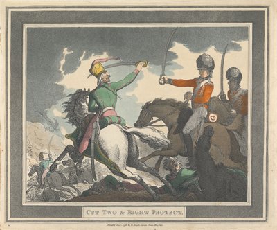 Corte Dois e Proteção à Direita de Thomas Rowlandson