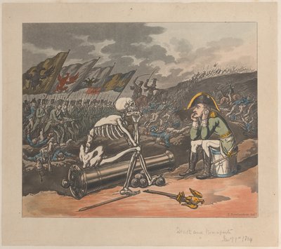 Morte e Bonaparte, Os Dois Reis do Terror, 1 de janeiro de 1814., 1 de janeiro de 1814. de Thomas Rowlandson