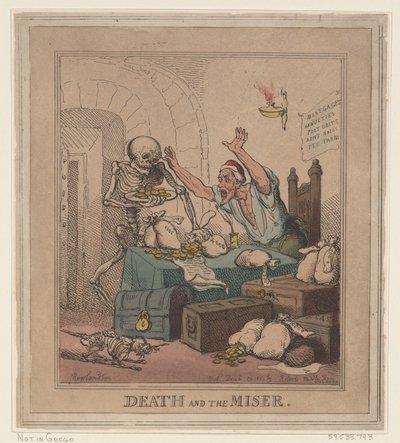 A Morte e o Avarento de Thomas Rowlandson
