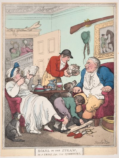 Diana in the Straw, or A Treat for Quornites, 1º de janeiro de 1804., 1º de janeiro de 1804. de Thomas Rowlandson